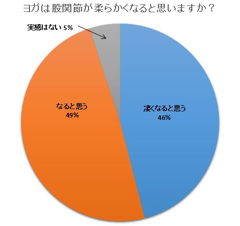 ヨガのアンケート結果円グラフ